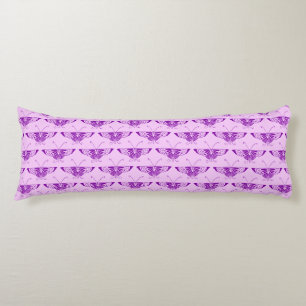 Stylized Art Deco butterfly - purple and orchid Body Pillow