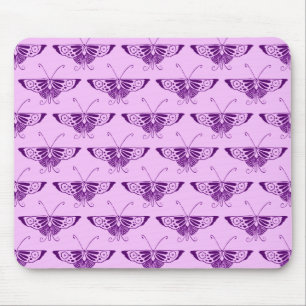 Stylized Art Deco butterfly - purple and orchid Mouse Pad