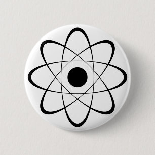 Stylized Atom Symbol 2 Inch Round Button