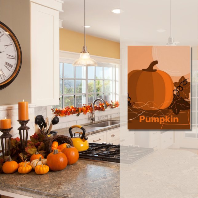Stylized Autumn-Orange Pumpkin Canvas Print (Creator Uploaded)