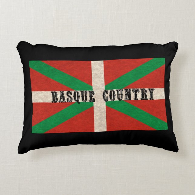 Stylized Basque Country Flag  Accent Pillow (Front)