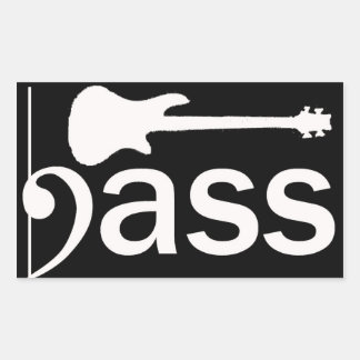 Stylized Bass Guitar Sticker