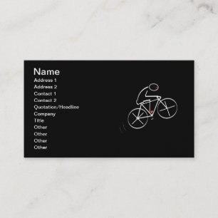 Stylized Bicyclist Design Business Card