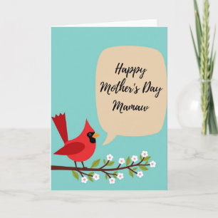 Stylized Bird Mothers Day Card