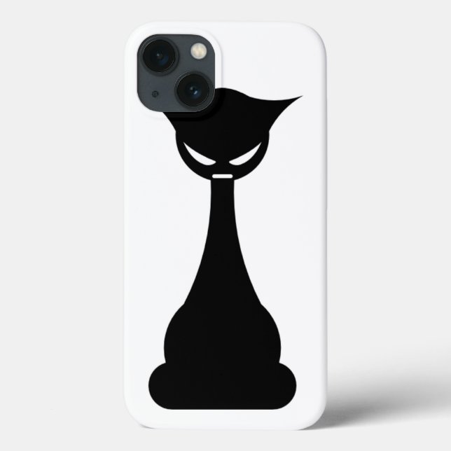 Stylized Black Cat Case-Mate iPhone Case (Back)