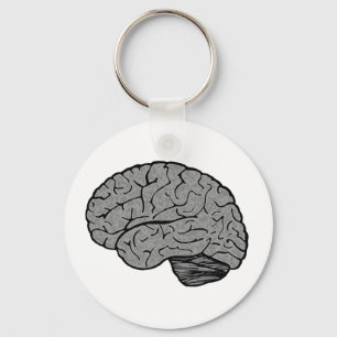 Stylized Brain Magnet Keychain