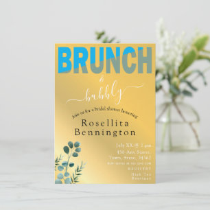 Stylized Brunch and Bubbly Bridal Shower Invitation