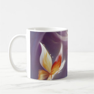 Stylized Butterfly and Flower Coffee Mug