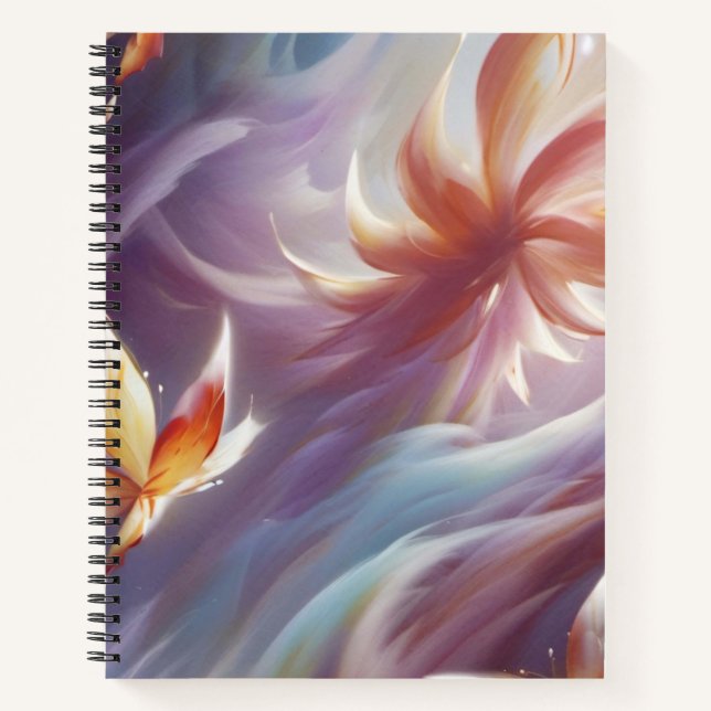 Stylized Butterfly and Flower Notebook (Front)