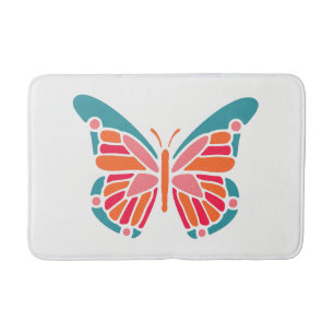 Stylized Butterfly bath mats