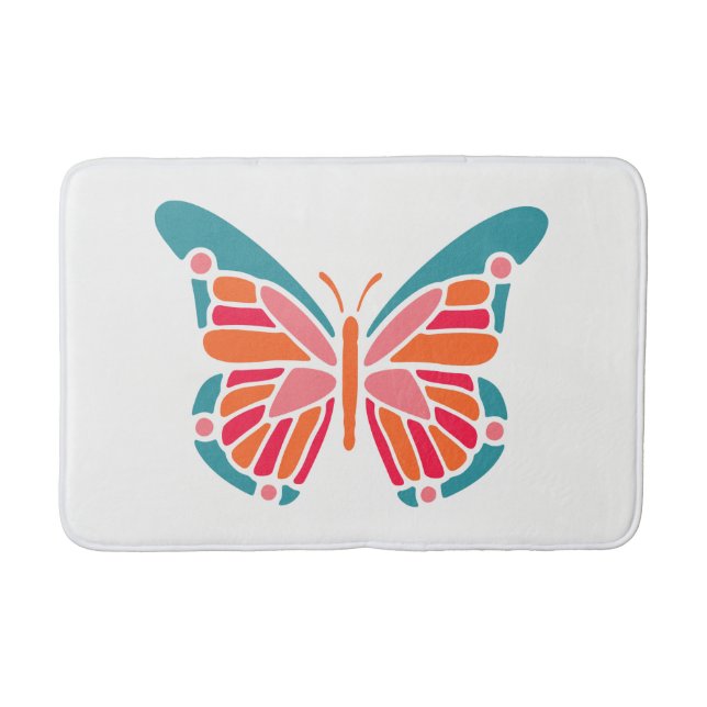 Stylized Butterfly bath mats (Front)