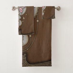 Stylized butterfly  bath towel set