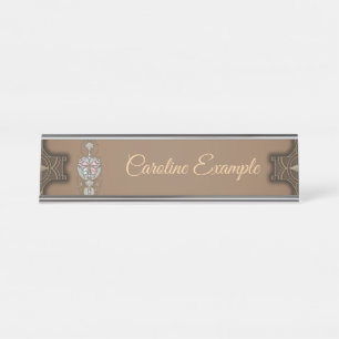 Stylized butterfly  desk name plate