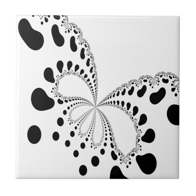 Stylized Butterfly Image Tile (Front)