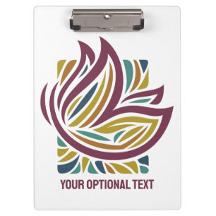 Stylized Butterfly Optional Text Clipboard