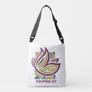 Stylized Butterfly Optional Text Crossbody Bag