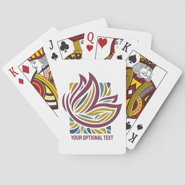 Stylized Butterfly Optional Text Playing Cards (Back)