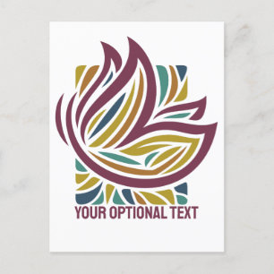 Stylized Butterfly Optional Text Postcard