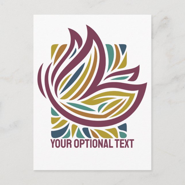 Stylized Butterfly Optional Text Postcard (Front)