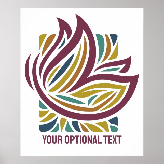 Stylized Butterfly Optional Text Poster (Front)