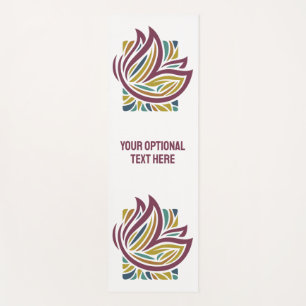 Stylized Butterfly Optional Text Yoga Mat