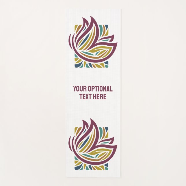 Stylized Butterfly Optional Text Yoga Mat (Front)