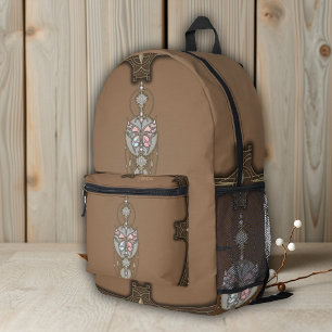 Stylized butterfly printed backpack