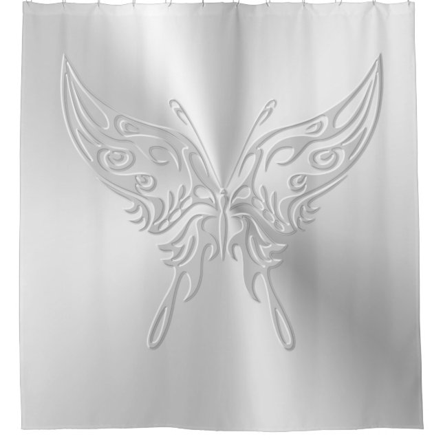Stylized Butterfly Round Tail, Embossed-effect (Front)