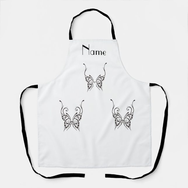 Stylized Butterfly Tattoo Thunder_Cove Apron (Front)