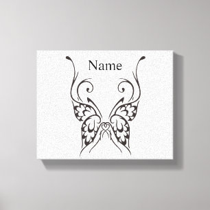 Stylized Butterfly Tattoo Thunder_Cove  Canvas Print