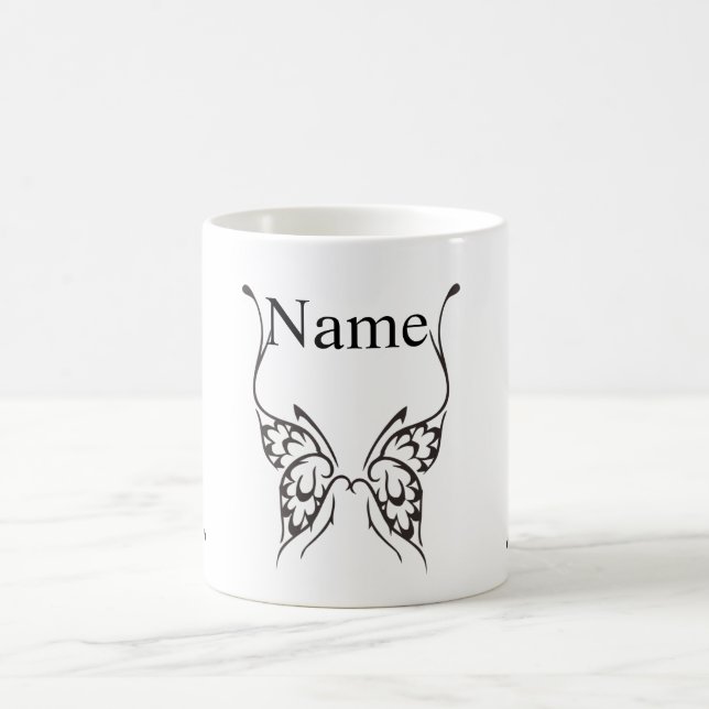 Stylized Butterfly Tattoo Thunder_Cove Coffee Mug (Center)
