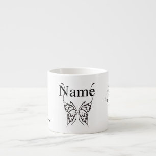 Stylized Butterfly Tattoo Thunder_Cove Espresso Cup