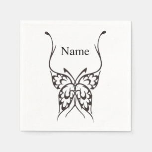 Stylized Butterfly Tattoo Thunder_Cove  Napkin