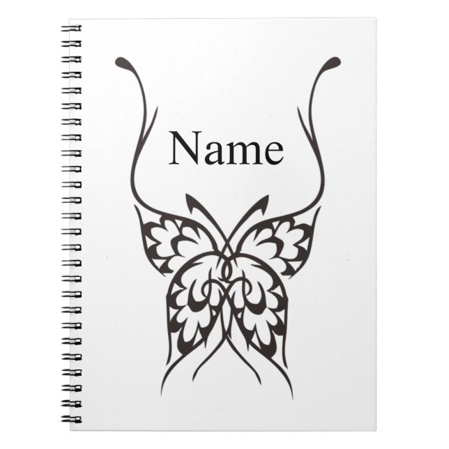 Stylized Butterfly Tattoo Thunder_Cove Notebook (Front)