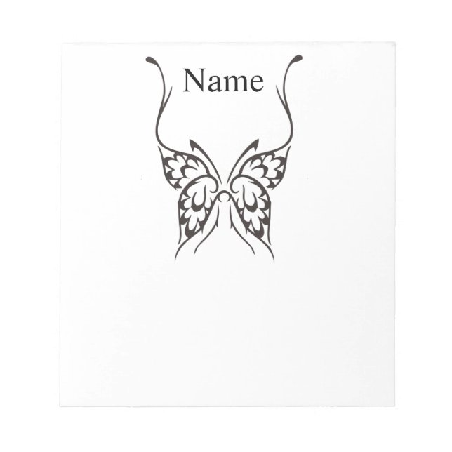 Stylized Butterfly Tattoo Thunder_Cove  Notepad (Front)