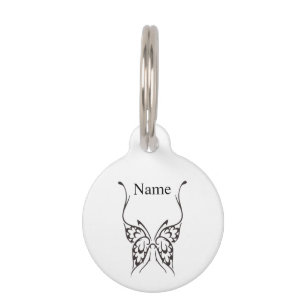 Stylized Butterfly Tattoo Thunder_Cove Pet Tag