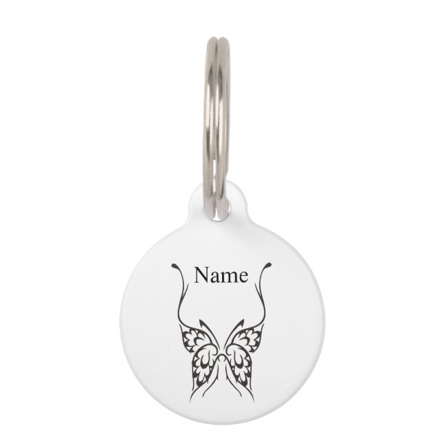 Stylized Butterfly Tattoo Thunder_Cove  Pet Tag (Front)