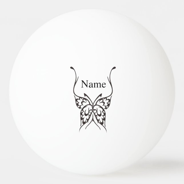 Stylized Butterfly Tattoo Thunder_Cove Ping Pong Ball (Front)