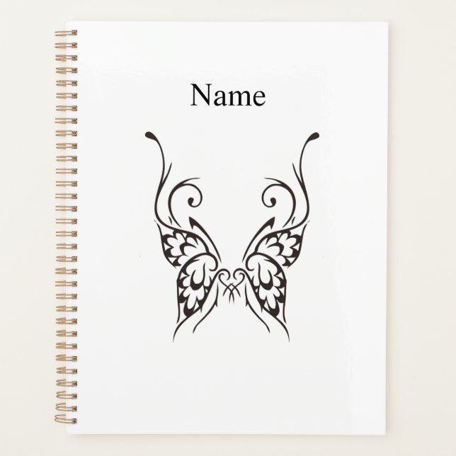 Stylized Butterfly Tattoo Thunder_Cove   Planner (Front)