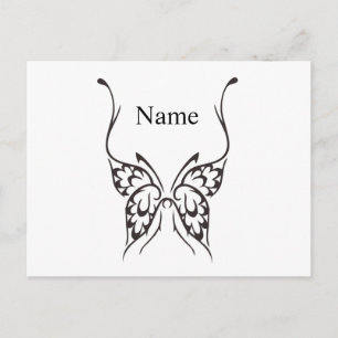 Stylized Butterfly Tattoo Thunder_Cove Postcard