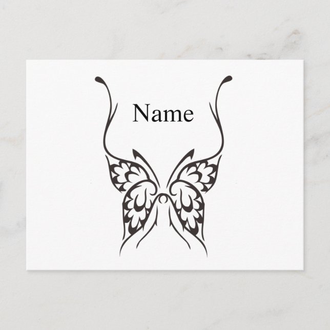 Stylized Butterfly Tattoo Thunder_Cove  Postcard (Front)