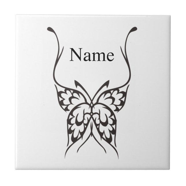 Stylized Butterfly Tattoo Thunder_Cove   Tile (Front)