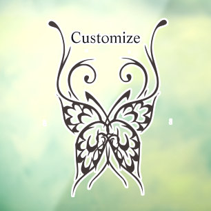 Stylized Butterfly Tattoo Thunder_Cove Window Cling