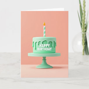 Stylized Cake Birthday Card