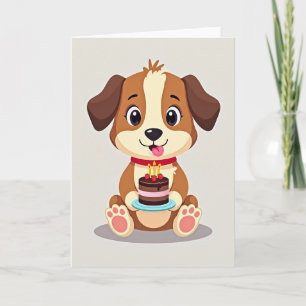 Stylized Canine Birthday Card