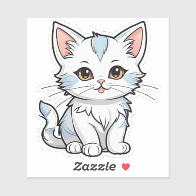 Stylized Cat Cartoon Line Art Design-52316 (Sheet)