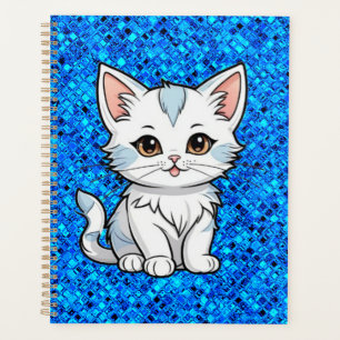 Stylized Cat Cartoon Line Art Design-52316 Planner