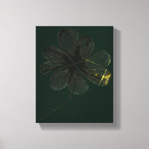 Stylized Charm   Four-Leaf Clover (8" x 10") Canvas Print