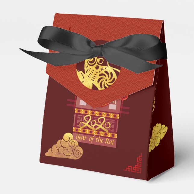 Stylized Chinese Palanquin Rat Year 2020 TFB Favor Box (Front Side)