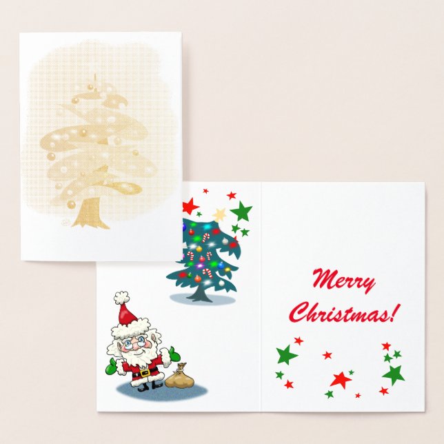 Stylized Christmas Tree Foil Card (Display)